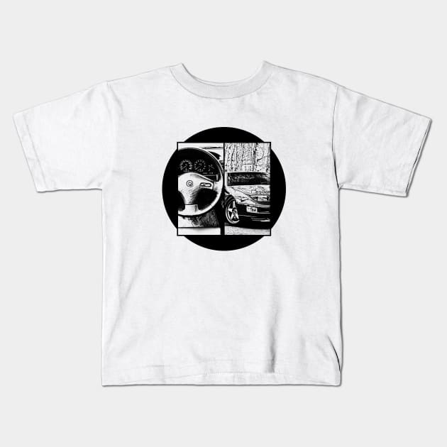 NISSAN 300ZX Black 'N White 5 Kids T-Shirt by Cero